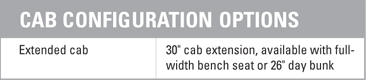 Hino 185 Cab Configuration