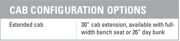 Hino 185 Cab Configuration