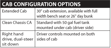 Hino 338 Cab Configuration